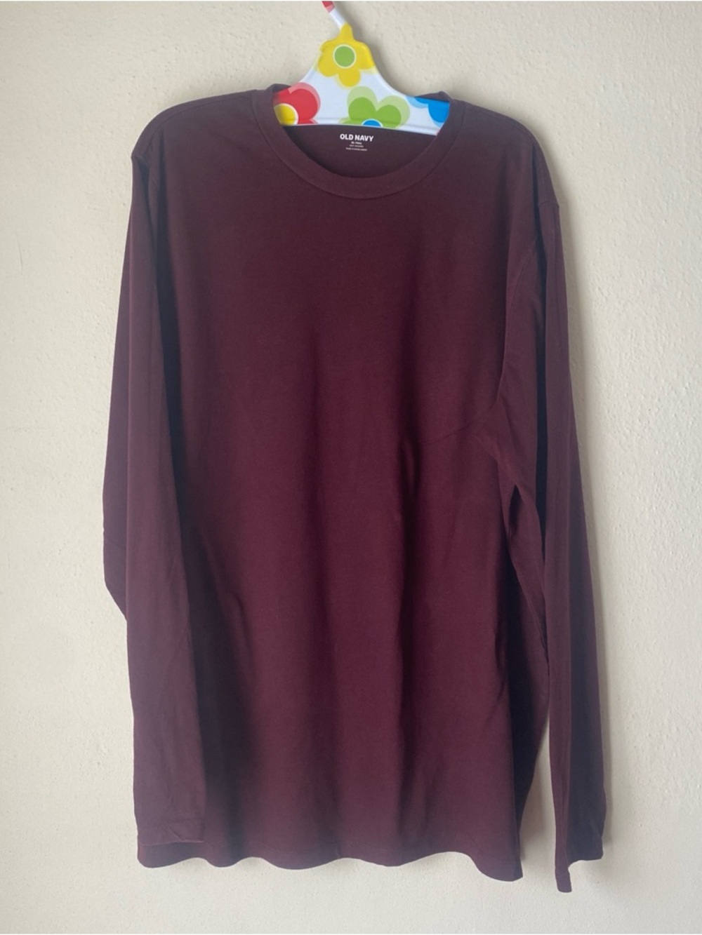Old Navy Burgundy Long Sleeve T-shirt